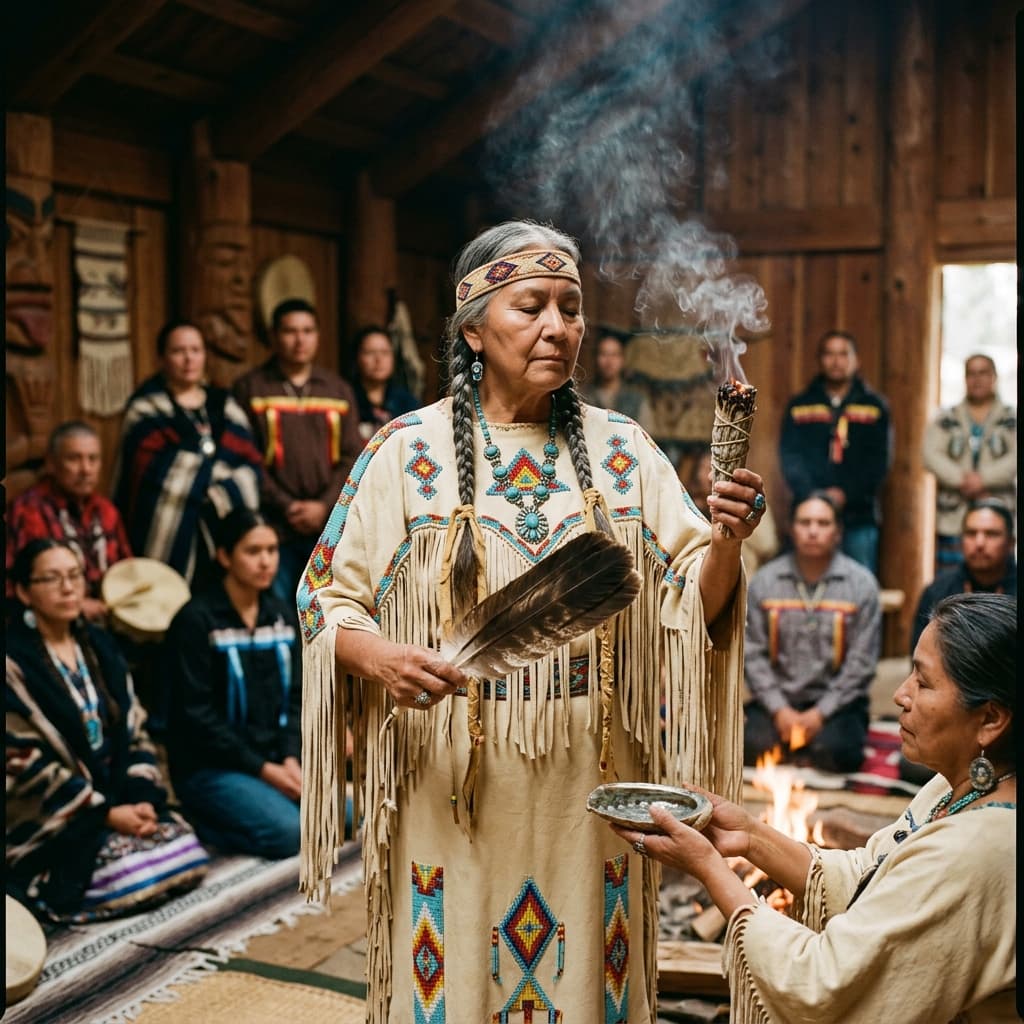 Ceremonial smudging