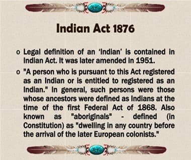 Indian Act 1876