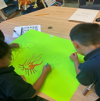 Group coloring poster