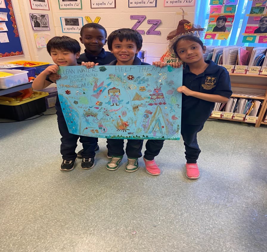 Close up of a poster